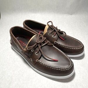 Sperry Authentic Original 2-eye pull-up Boat Shoe Dark Brown Mens US14